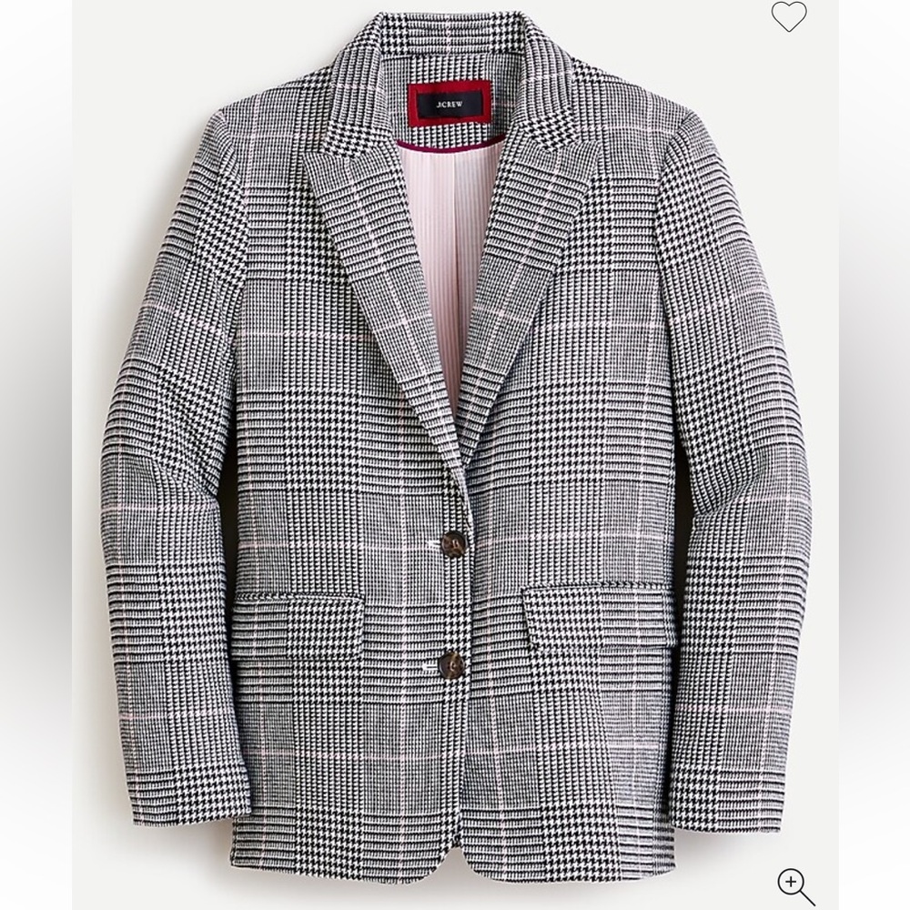 J.Crew‎ Boyfriend Blazer Plaid Italian Wool
